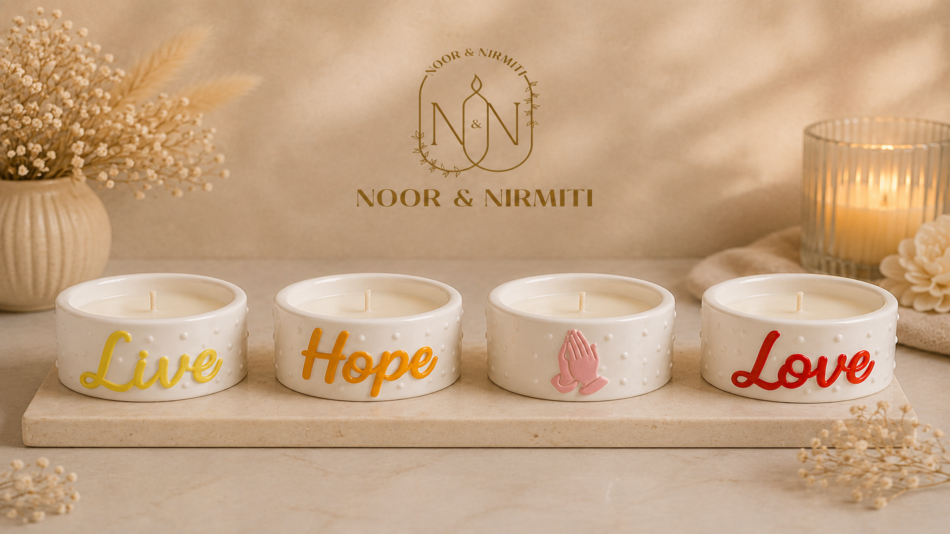 pack of 4 small jar candles.